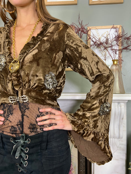 Fausto, 30s devoré beaded jacket