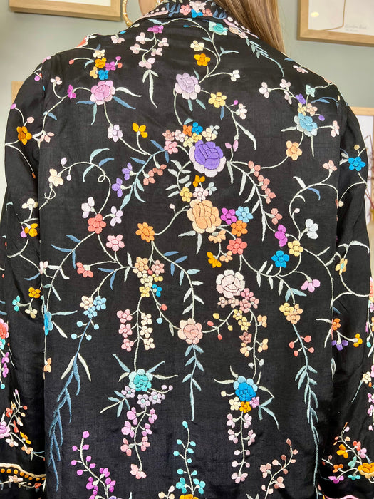 Magnolia, 40s Oriental floral embroidered jacket