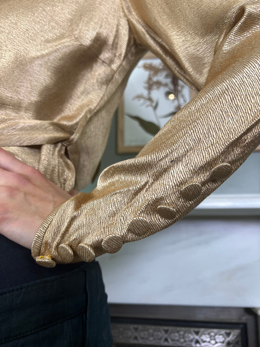 Liza, 20s gold long sleeved blouse