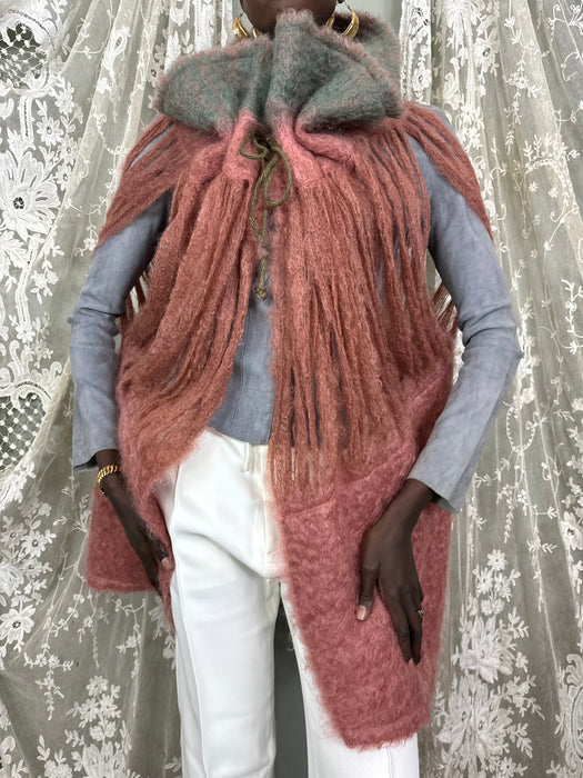 Mila, 80s mohair caped jacket