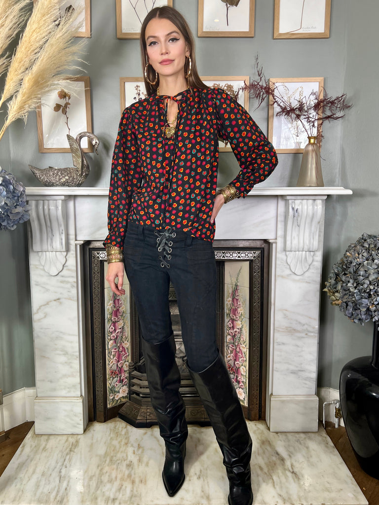 YSL, Rive Gauche floral print blouse – One Vintage