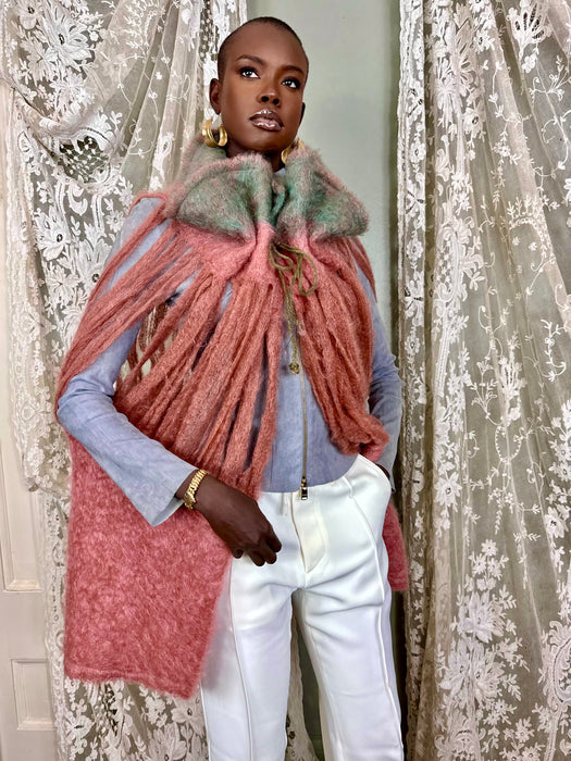 Mila, 80s mohair caped jacket