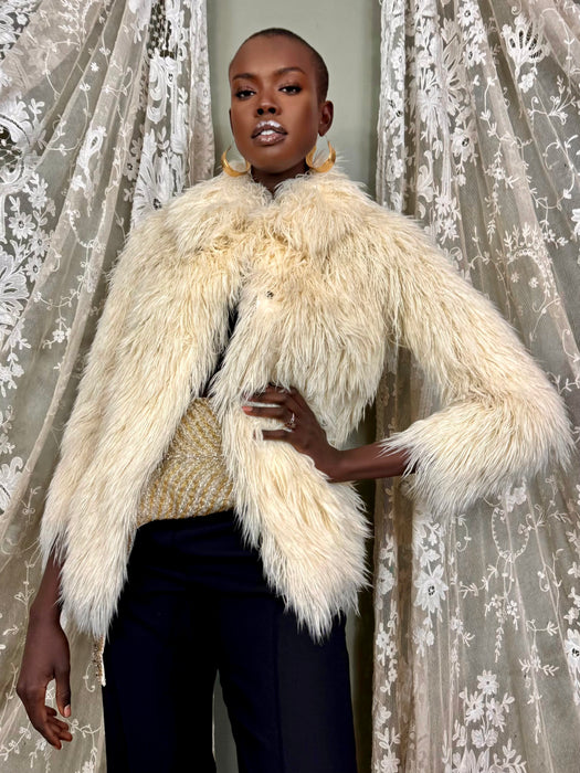 Neiman, 70s cream wool thread jacket