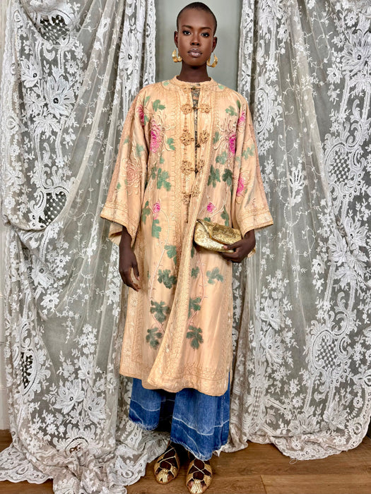 Miriam, Oriental 40s silk embroidered robe
