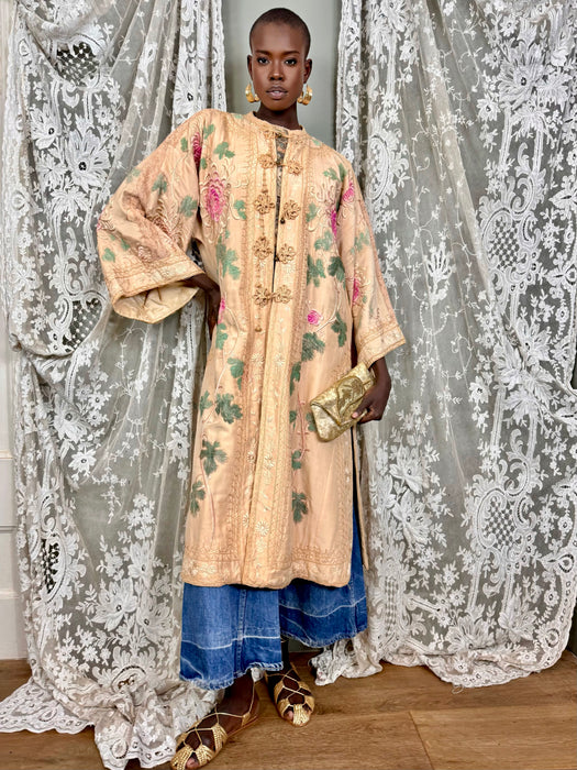 Miriam, Oriental 40s silk embroidered robe