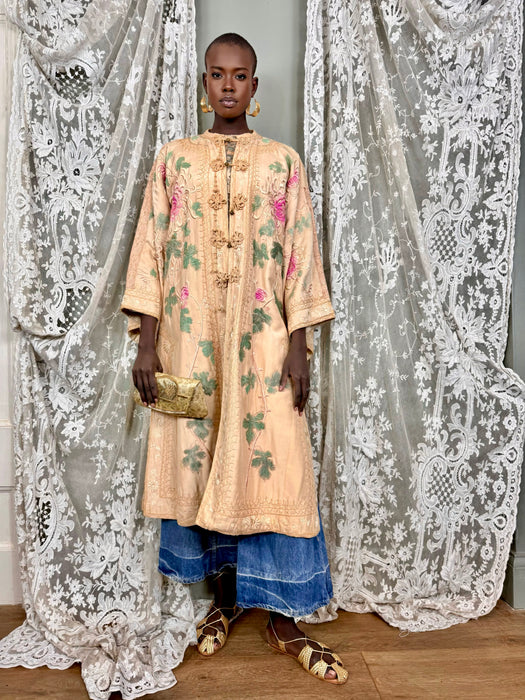Miriam, Oriental 40s silk embroidered robe