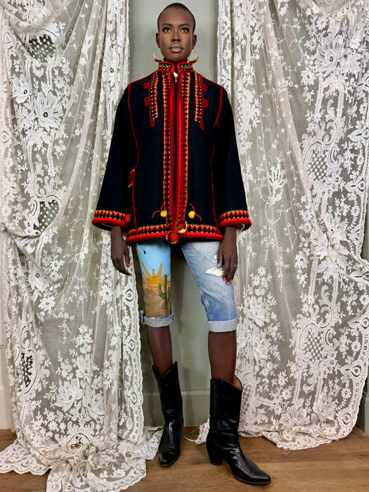 Vista, Guatemalan 70s embroidered jacket