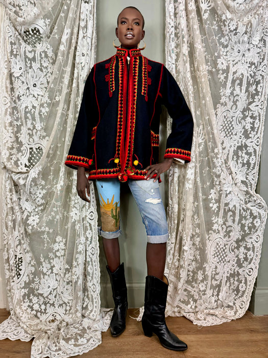 Vista, Guatemalan 70s embroidered jacket