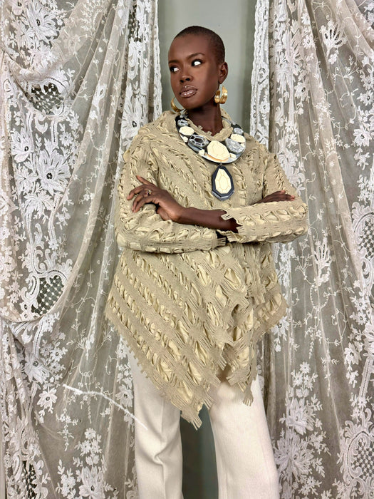 Bahia, textured wool and silk jacket