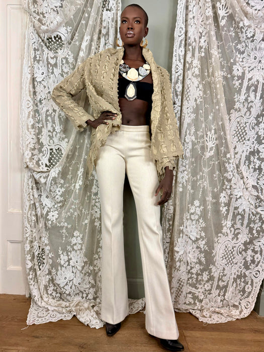 Bahia, textured wool and silk jacket