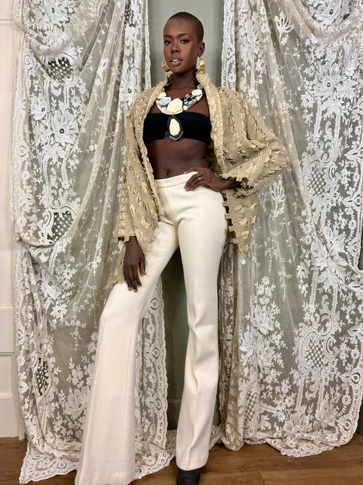Bahia, textured wool and silk jacket