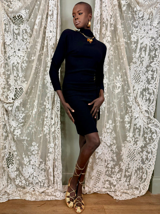 Christian Dior, 90s crepe black dress