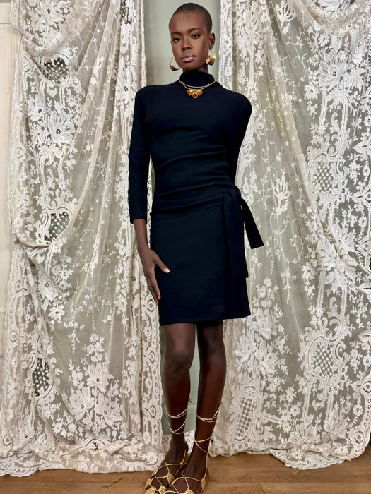 Christian Dior, 90s crepe black dress