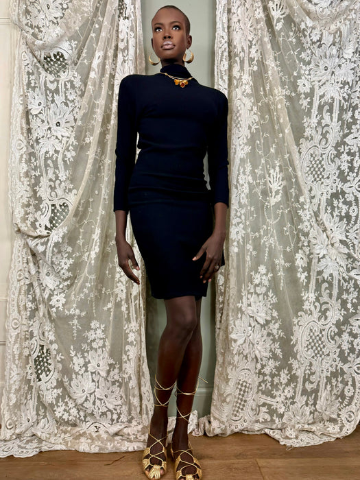 Christian Dior, 90s crepe black dress