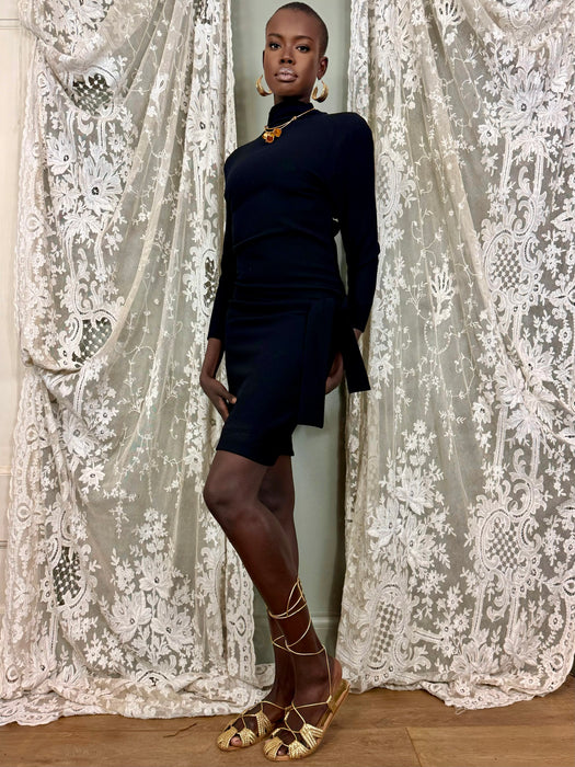 Christian Dior, 90s crepe black dress