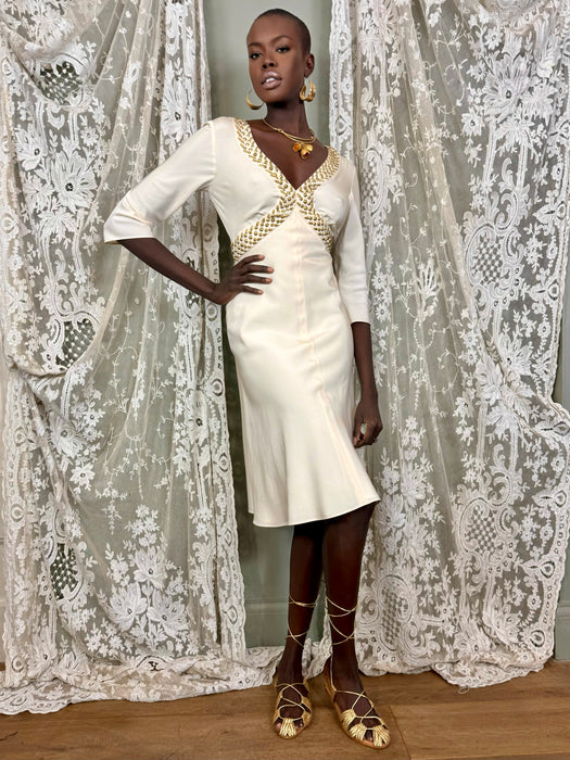 Chloé, Y2K cream studded dress