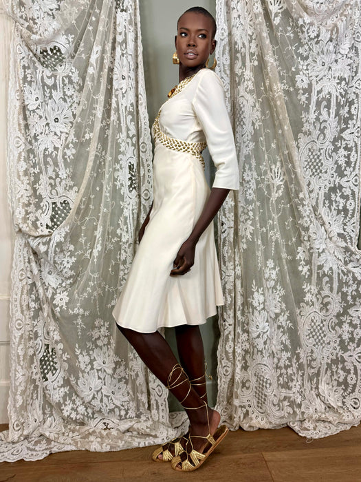 Chloé, Y2K cream studded dress