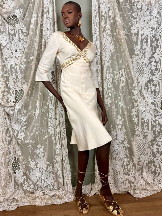 Chloé, Y2K cream studded dress