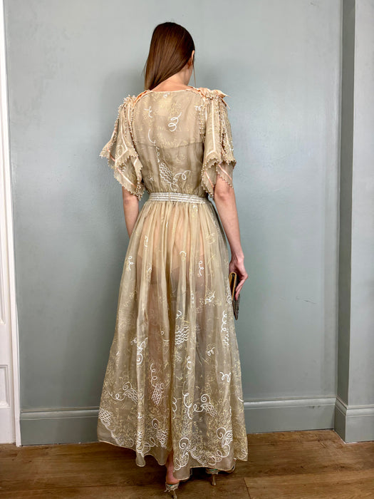 Zandra Rhodes, 80s silk hand painted dress