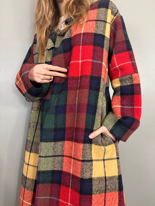 Christiana, vintage plaid coat