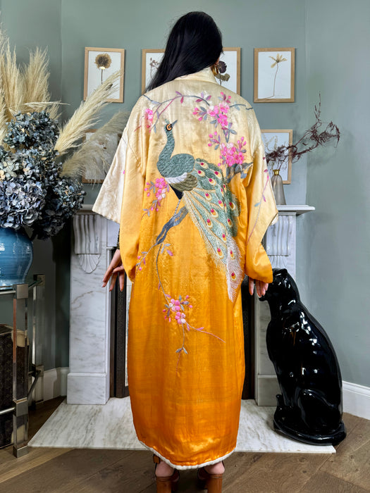Gogna, 40s Japanese ombré embroidered kimono