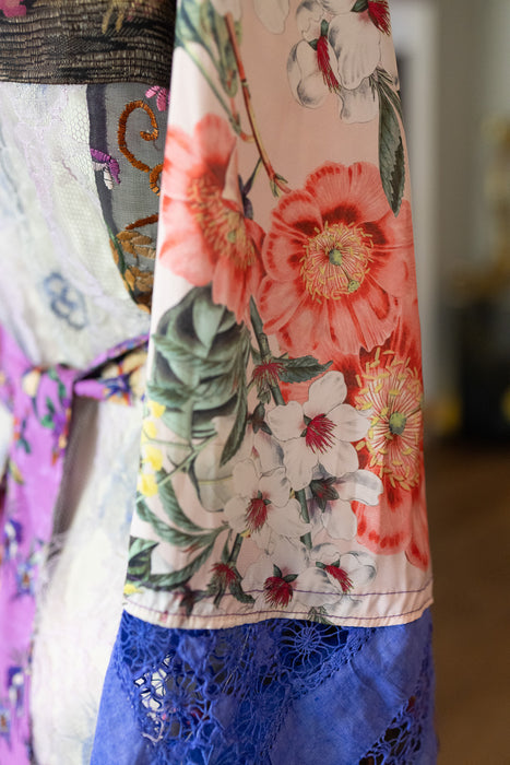 Cola, reworked patchwork angel sleeve blouse
