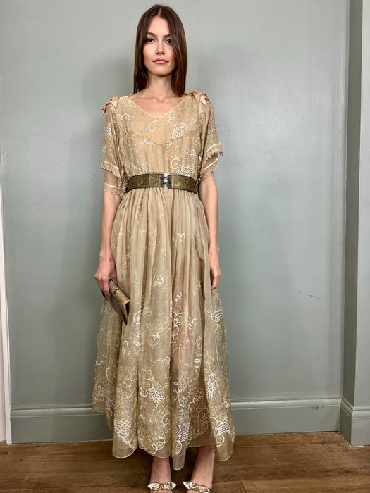 Zandra Rhodes, 80s silk hand painted dress
