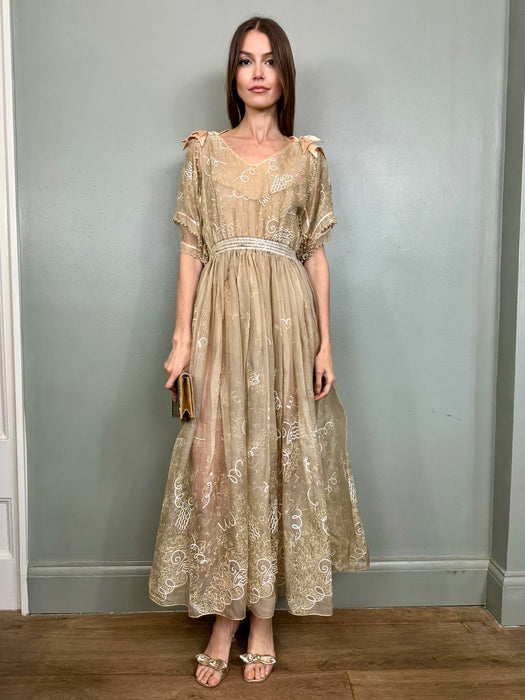 Zandra Rhodes, 80s silk hand painted dress