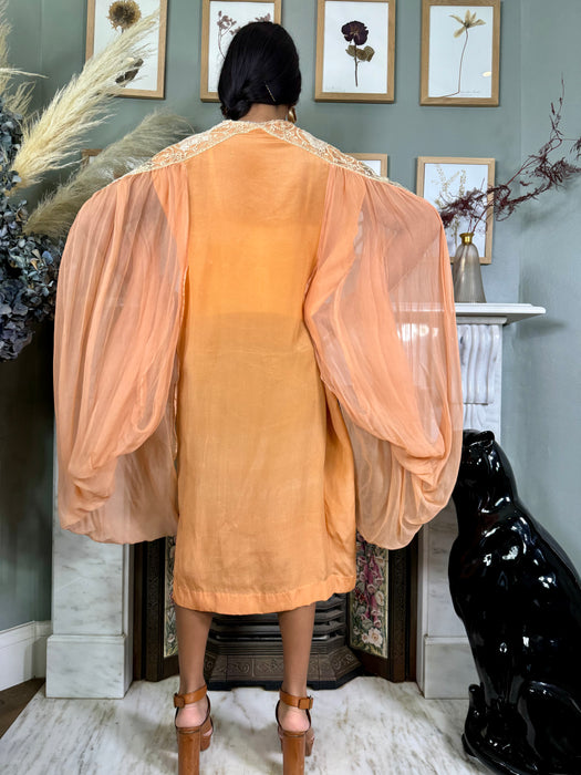 Winona, 30s chiffon and lace robe