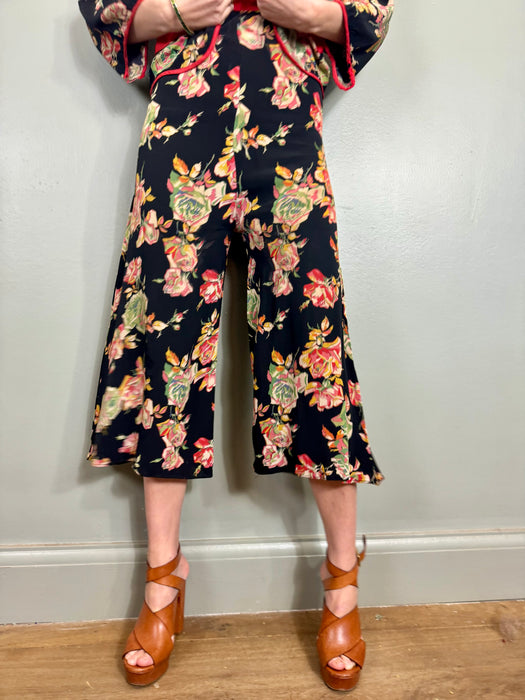 Clyde, 30s sik floral jumpsuit and jacket