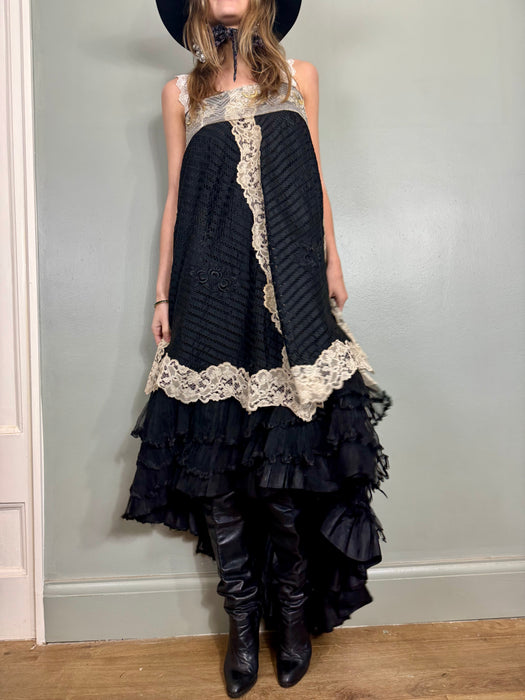 Salita, Victorian black and cream lace dress
