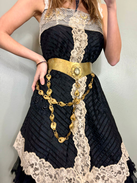 Salita, Victorian black and cream lace dress
