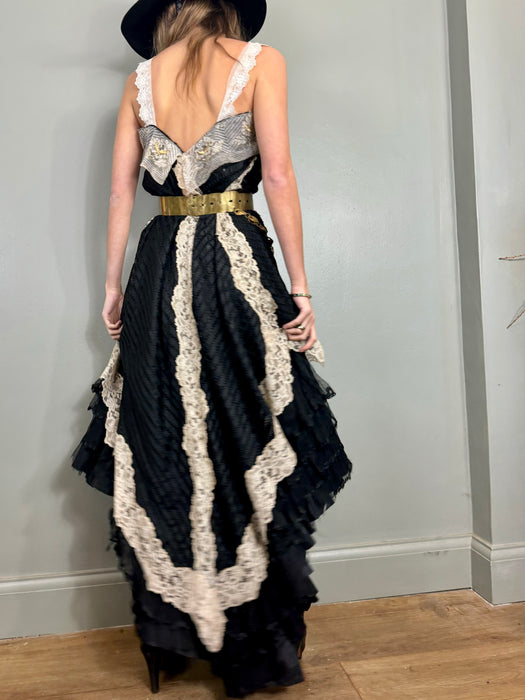 Salita, Victorian black and cream lace dress