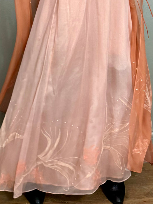 Les Lansdown, hand painted dress and robe