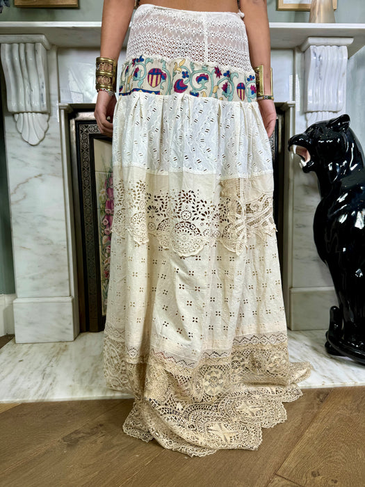 Sue, lace and 19th Century embroidery dress