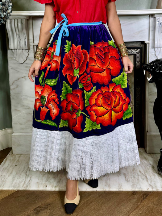 Carrie, 20th Century Mexican embroidered skirt