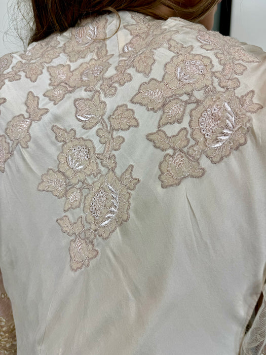 Emmanuelle, 30s silk and lace robe