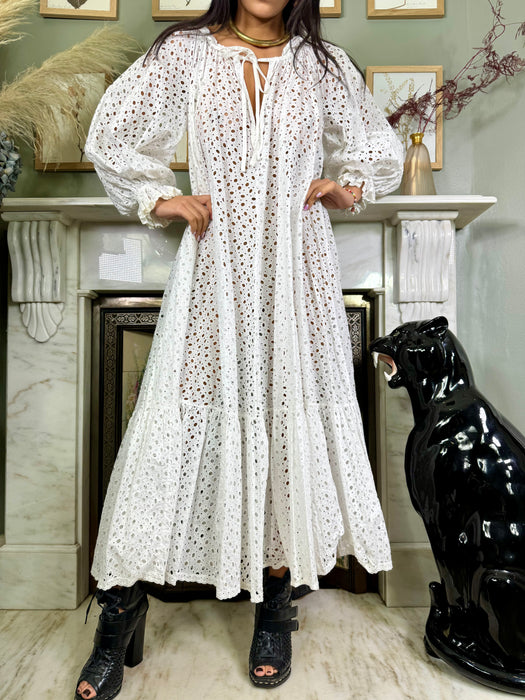 Roland Klein, vintage white eyelet dress