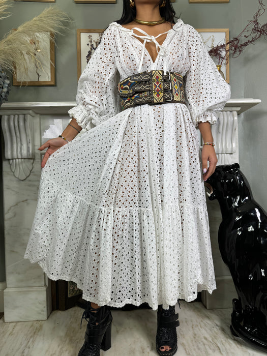 Roland Klein, vintage white eyelet dress