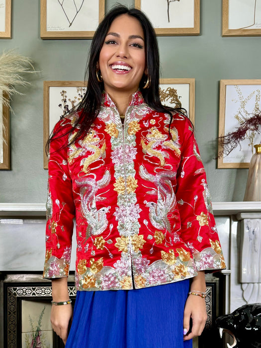 Lisa 50s Chinese silk embroidered jacket