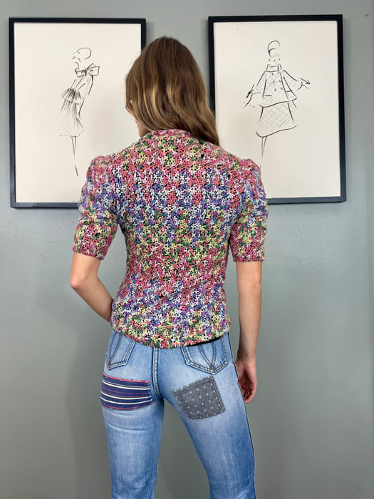 Tasha, 30s floral embroidered jacket