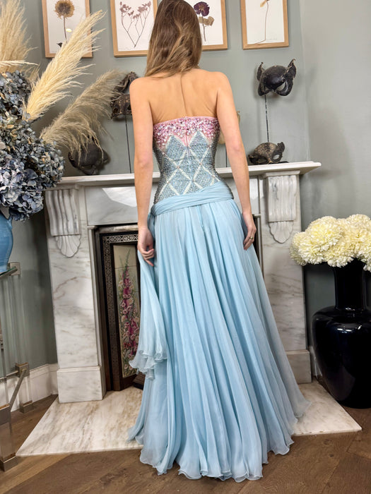 Eloise, couture 60s beaded chiffon dress