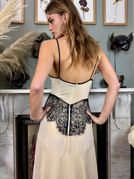 Maine, vintage cream chiffon and ice dress