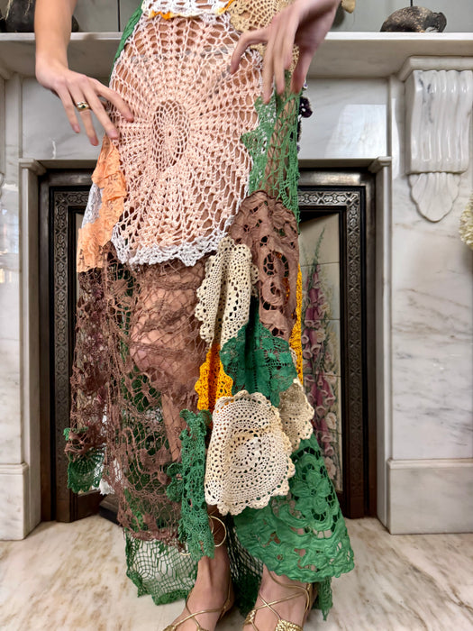 Rasha, mixed vintage crochet dress