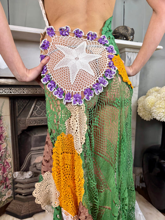 Rasha, mixed vintage crochet dress