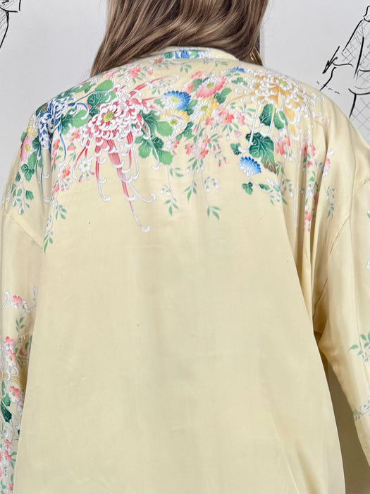 Chelsea, 40s Japanese 3 piece silk floral lounge set
