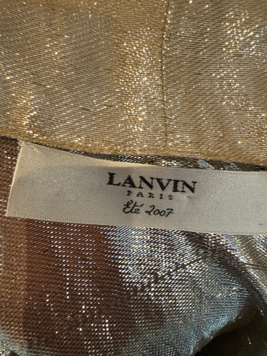 Lanvin, 2007 silver metallic draped dress