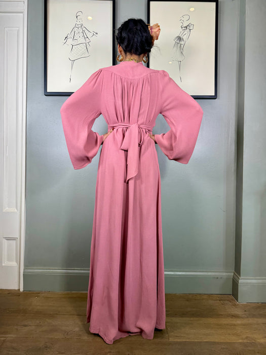 Ossie Clark, 70s Pink crepe dress