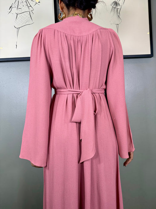 Ossie Clark, 70s Pink crepe dress