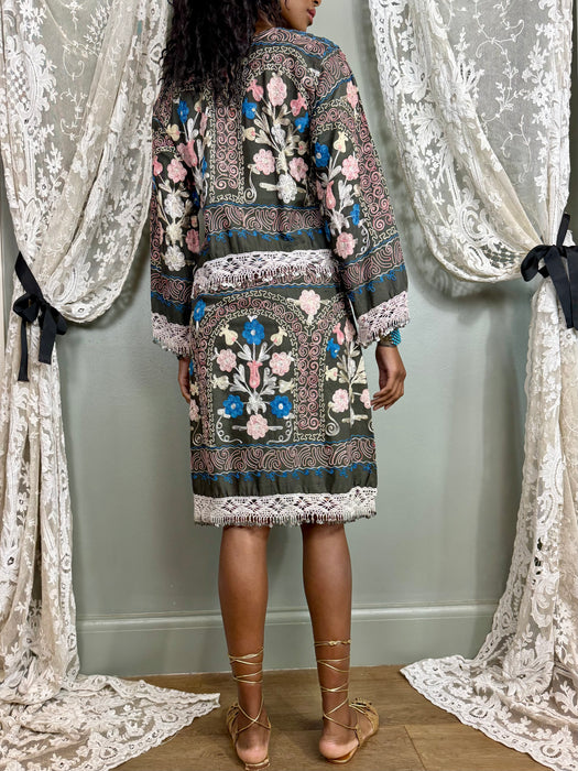 Doran, Suzani vintage embroidered dress